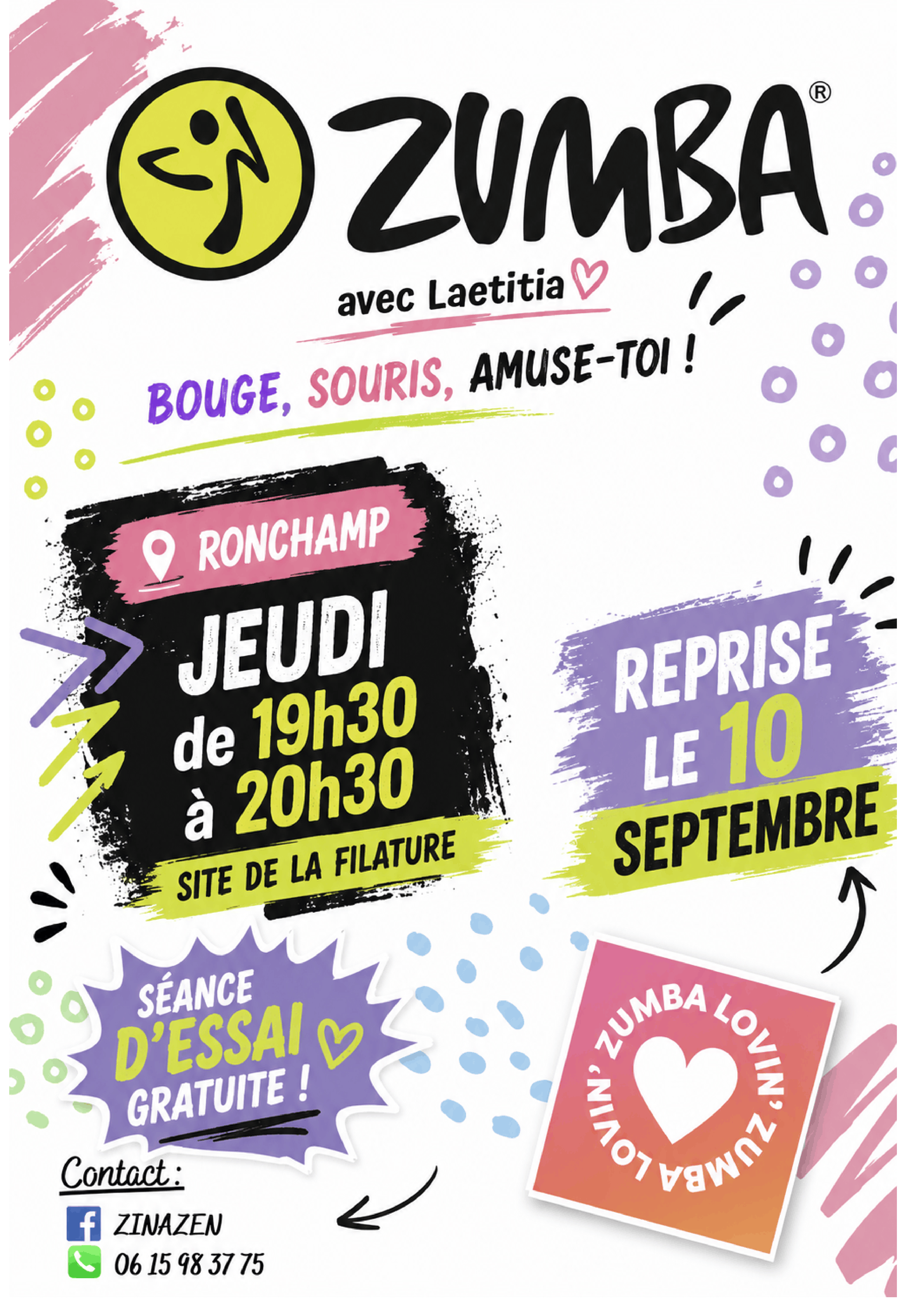 Cours de Zumba à Ronchamp