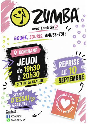 Cours de Zumba à Ronchamp