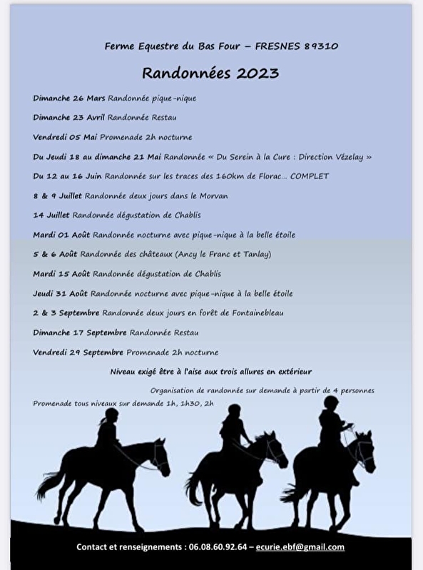 RANDONNEES 2023