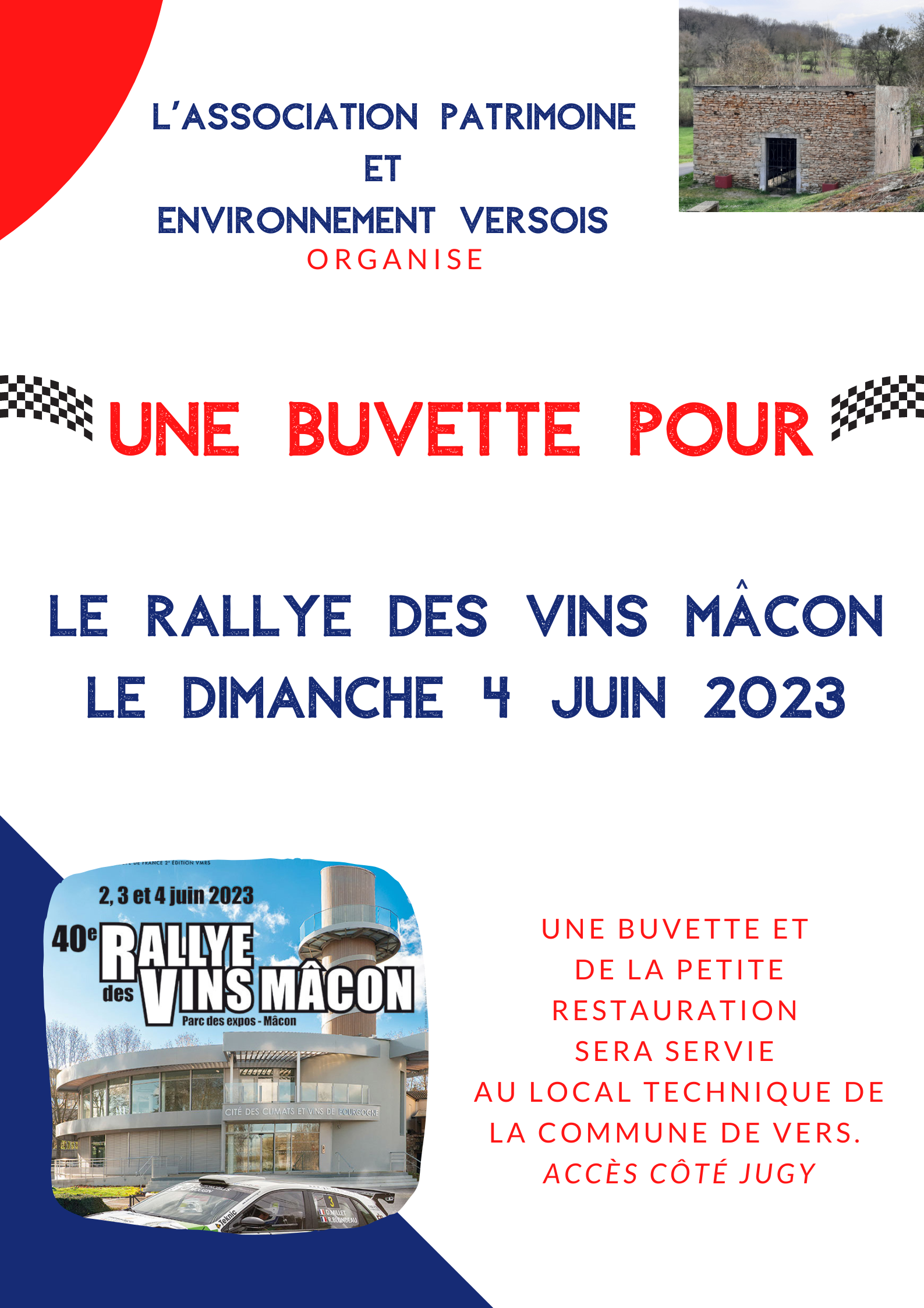  Affiche buvette Vers Rallye des Vins