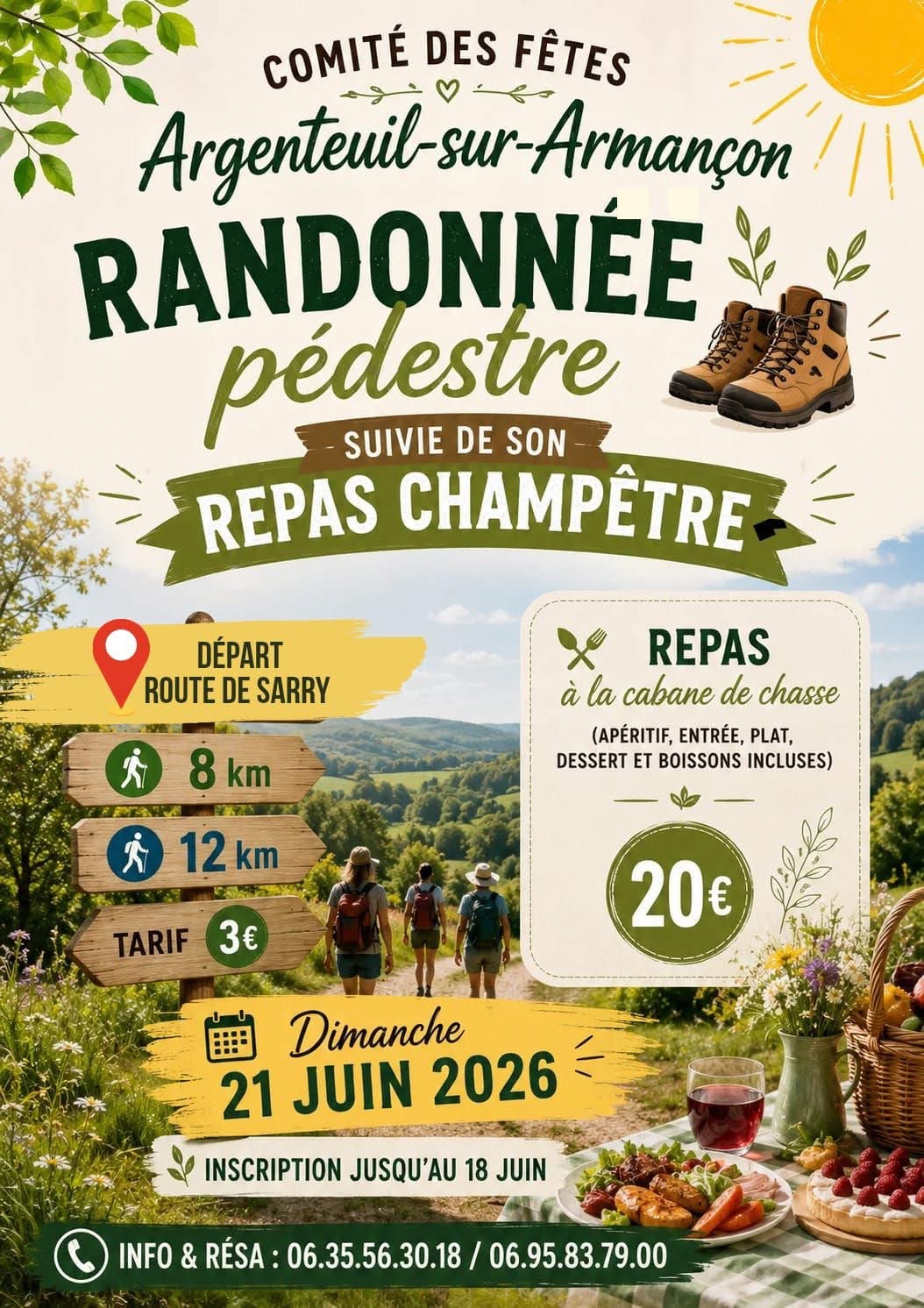 Randonnée pédestre et repas champêtre