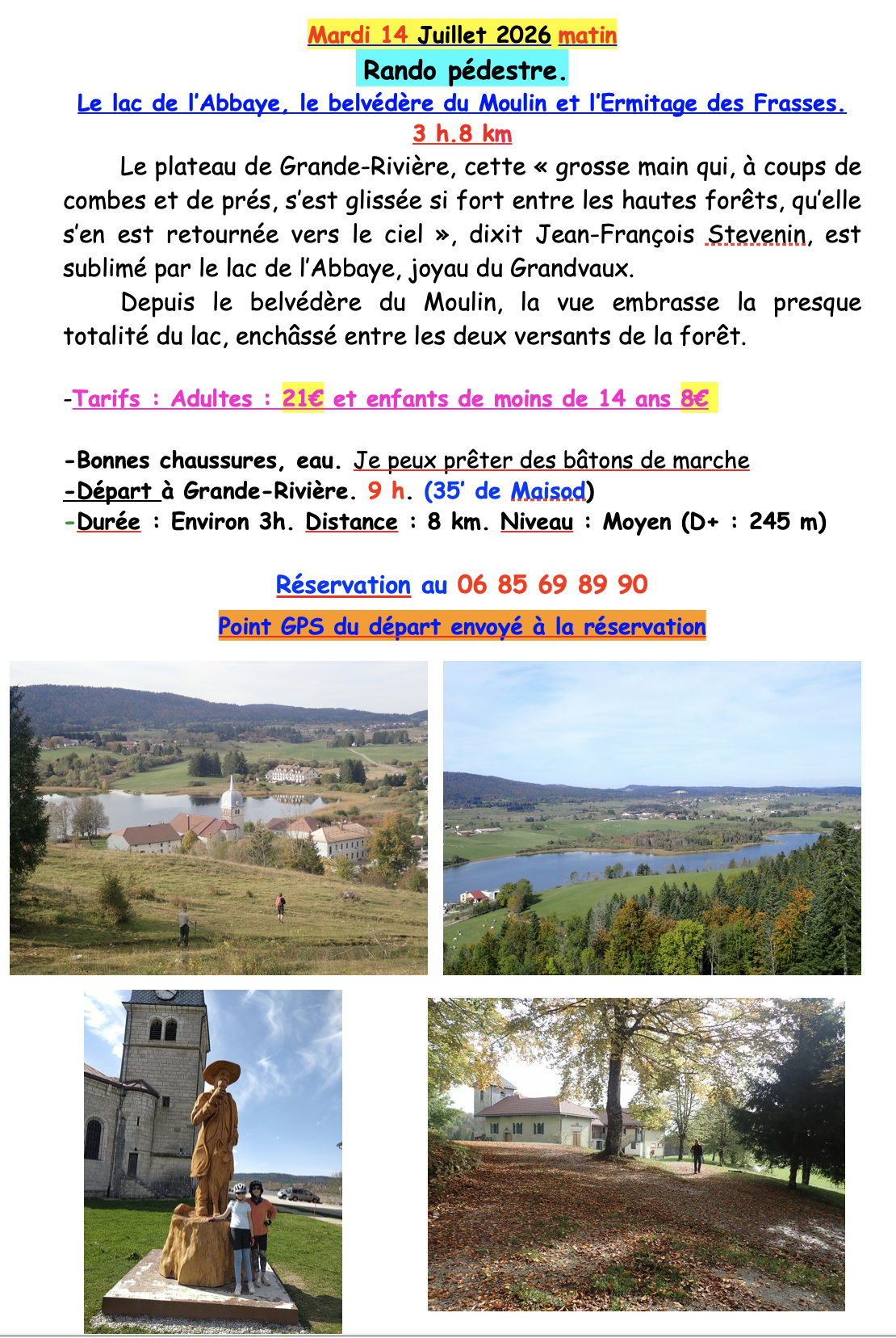 Randonnée pédestre -  le belvédère du Moulin et l'Ermitage des Frasses