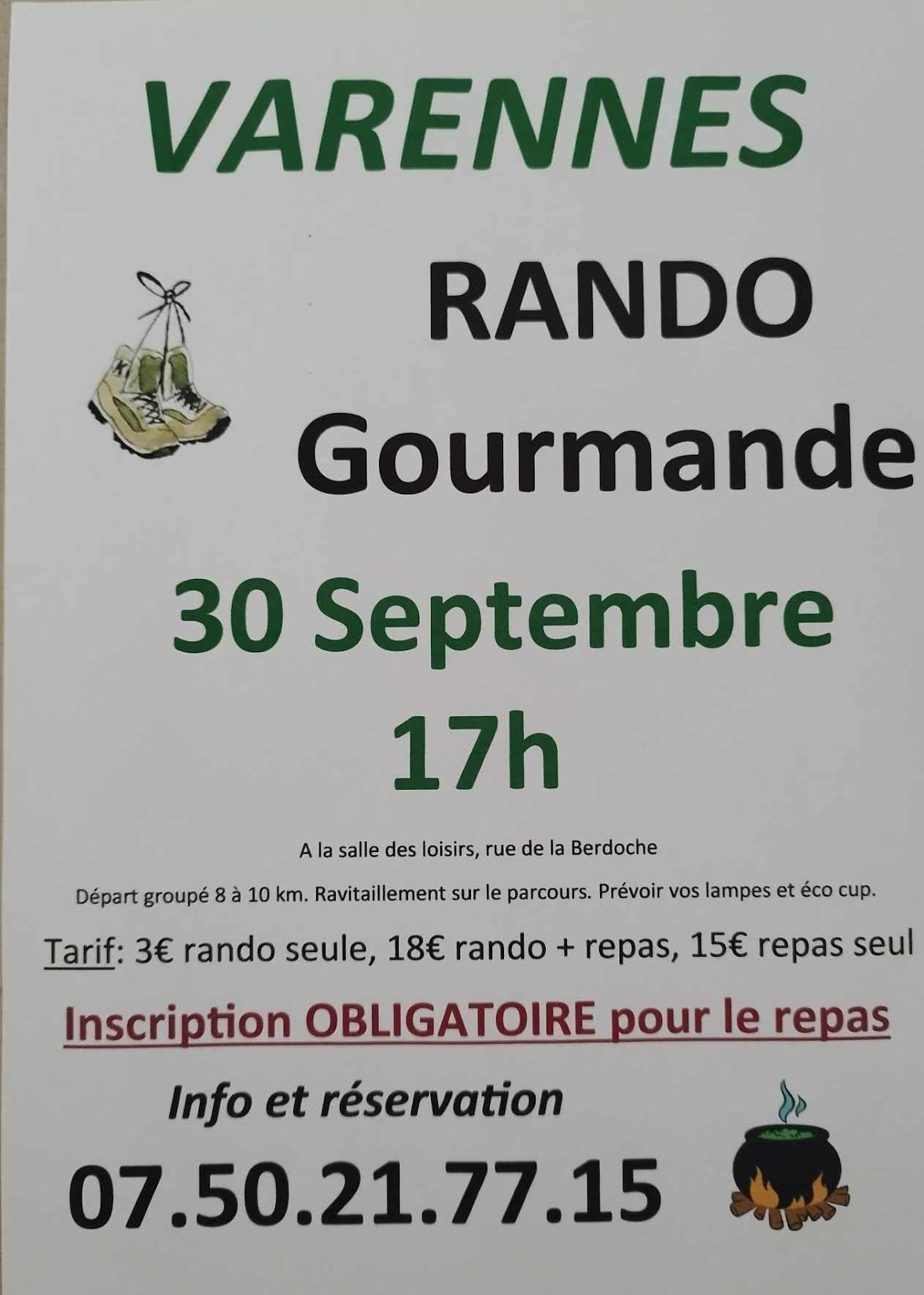 Rando Gourmande - Varennes 30 sept
