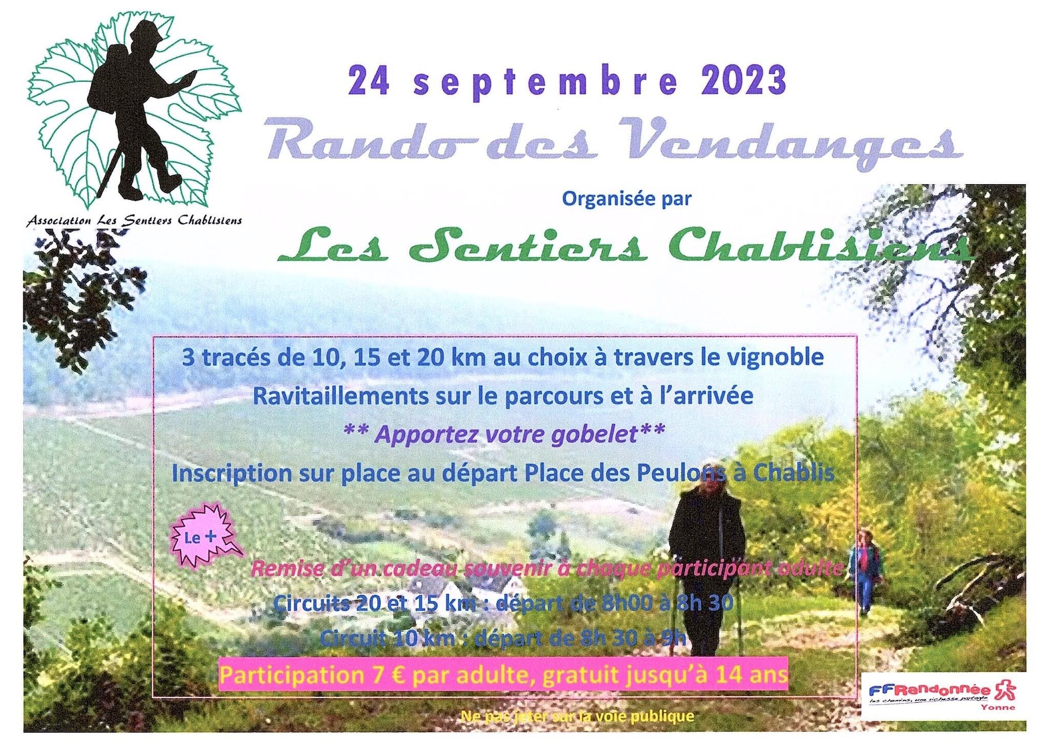 Rando des Vendanges Chablis 24 sept
