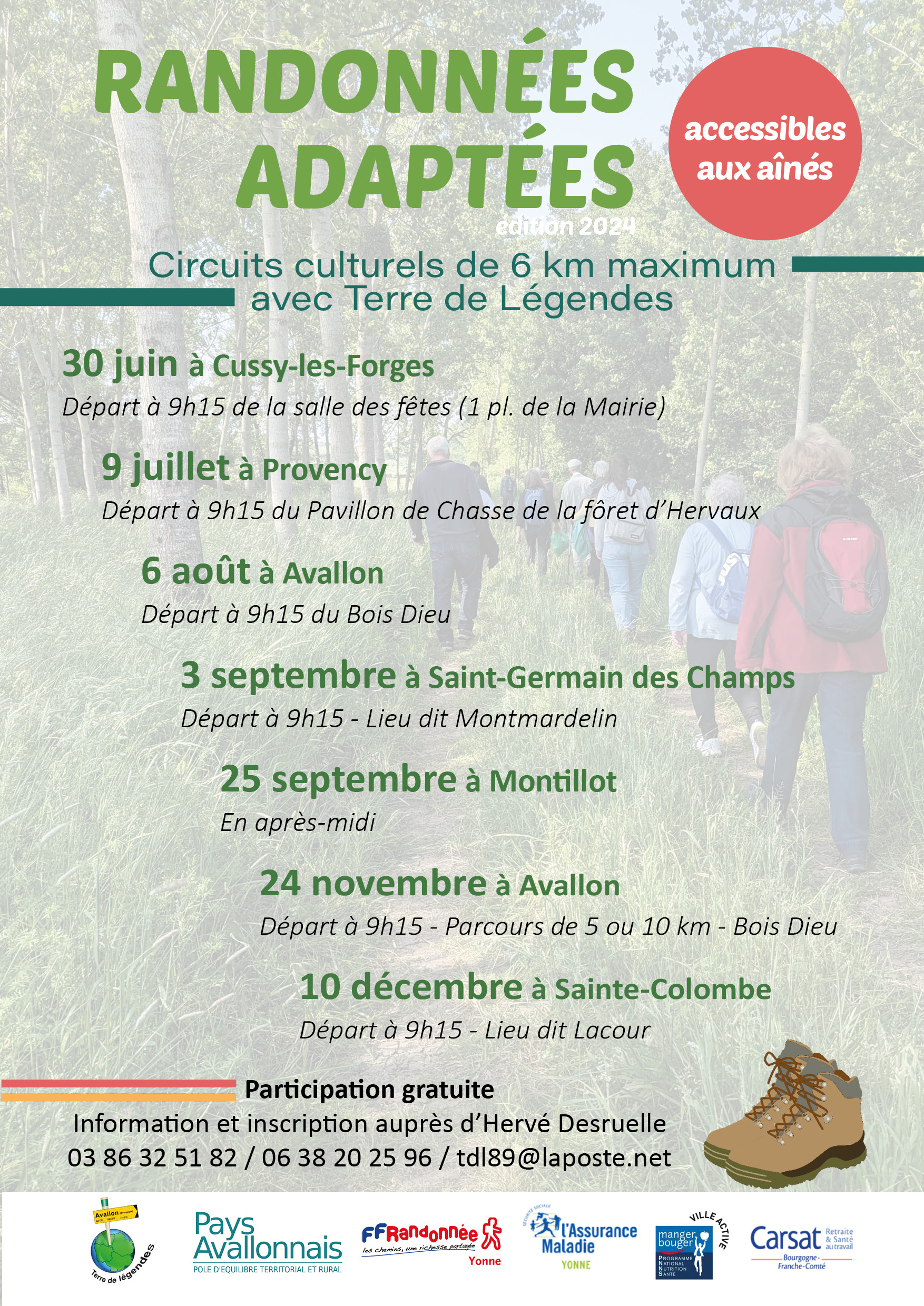 Randonnées adaptées - Avallon