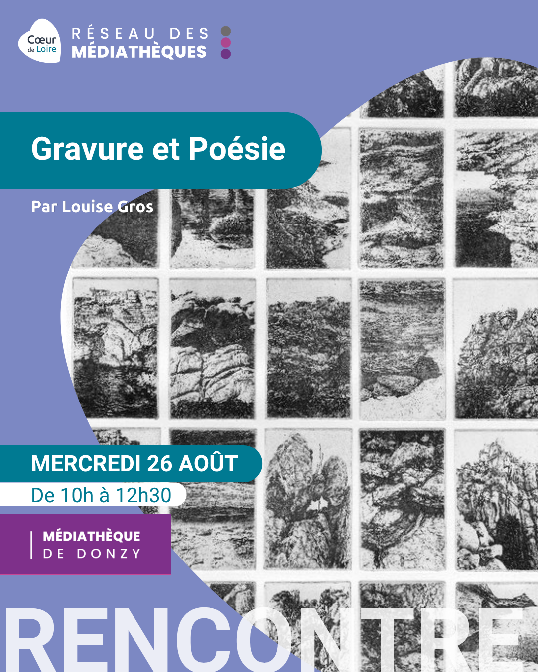 Rencontre Gravure et Poésie avec Louise Gros, artiste imprimeuse