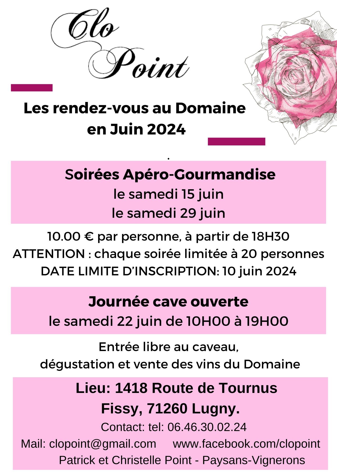Rendez-vous en Juin 2024