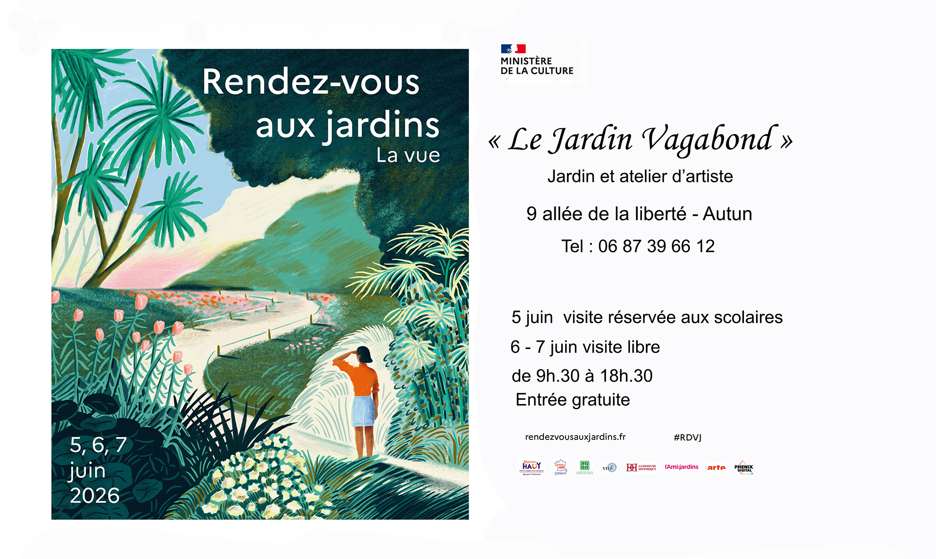 Les rendez vous aux jardin : visite libre du Jardin vagabond