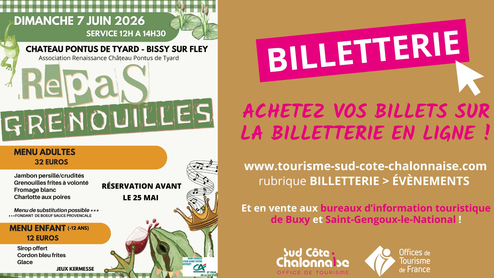 Repas grenouilles — visuel événement