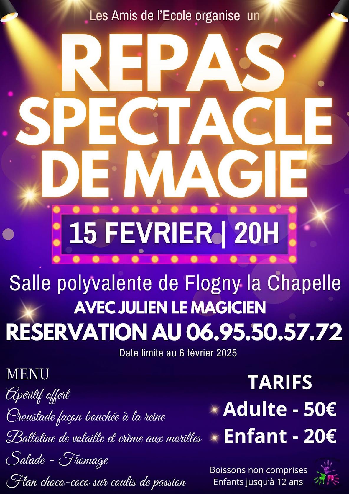 Repas spectacle magie