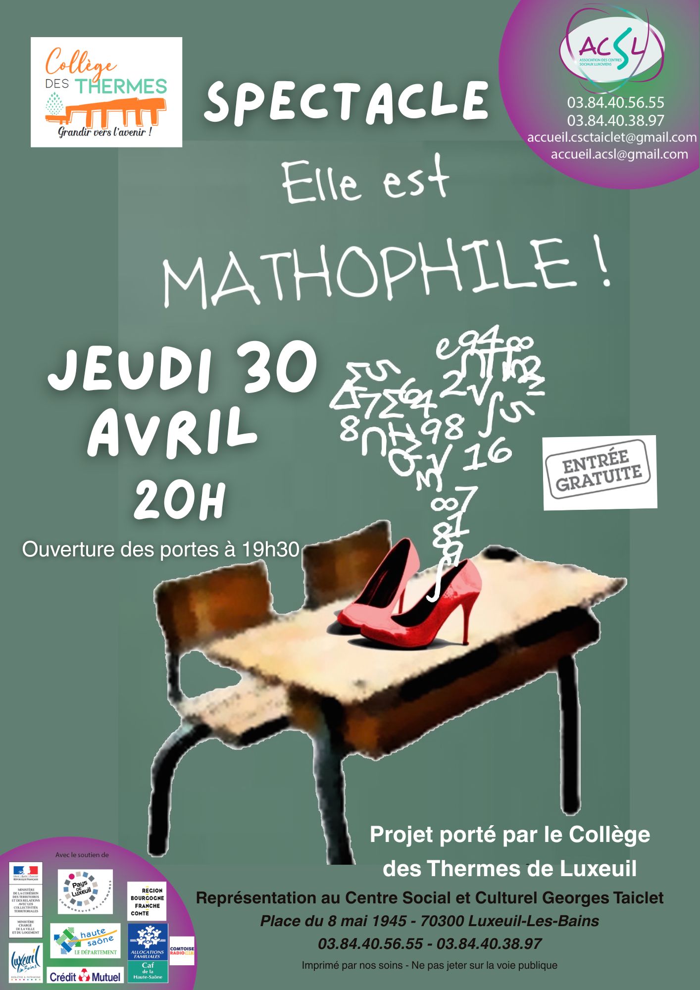 Spectacle "Elle est mathophile!"