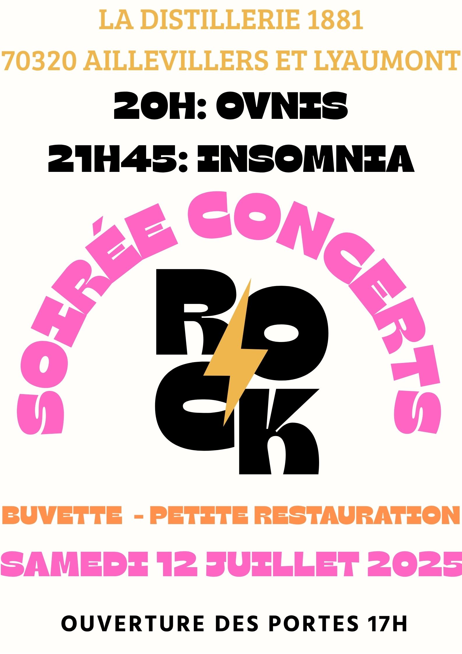 Soirée concerts rock