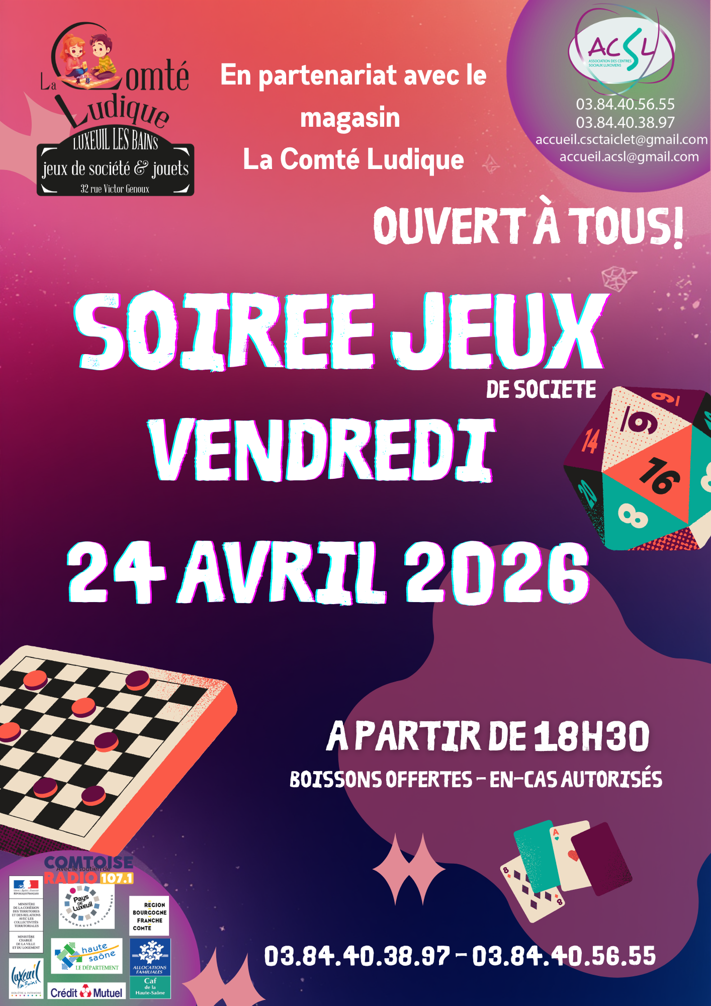 Soirée jeux de société