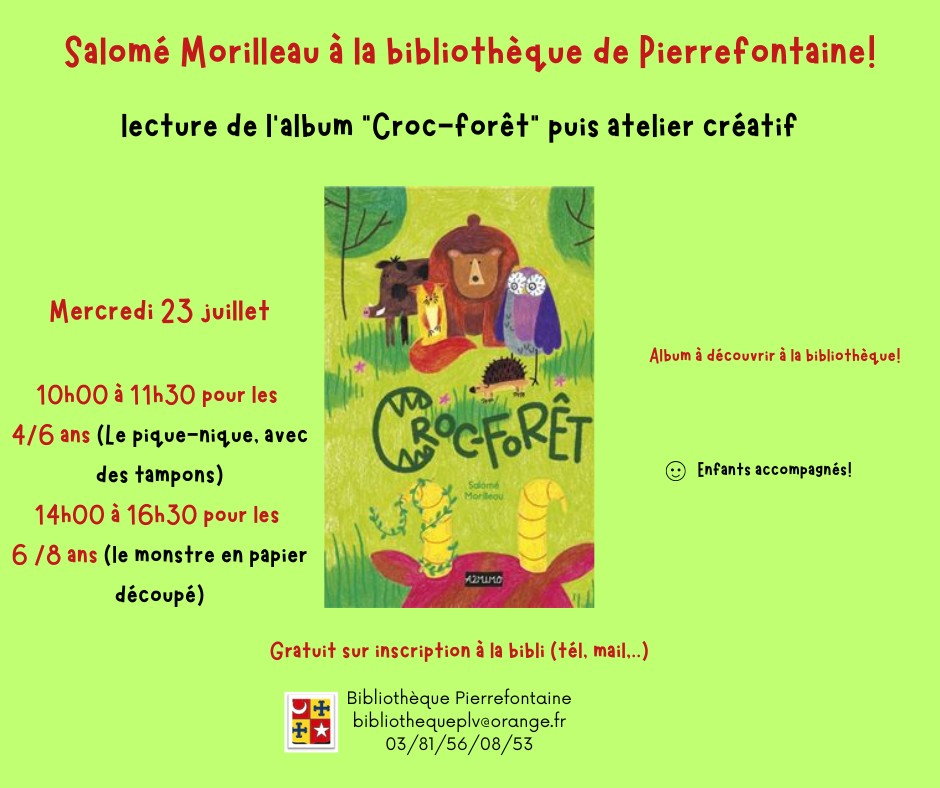 Salomé Morilleau à la bibliothèque!