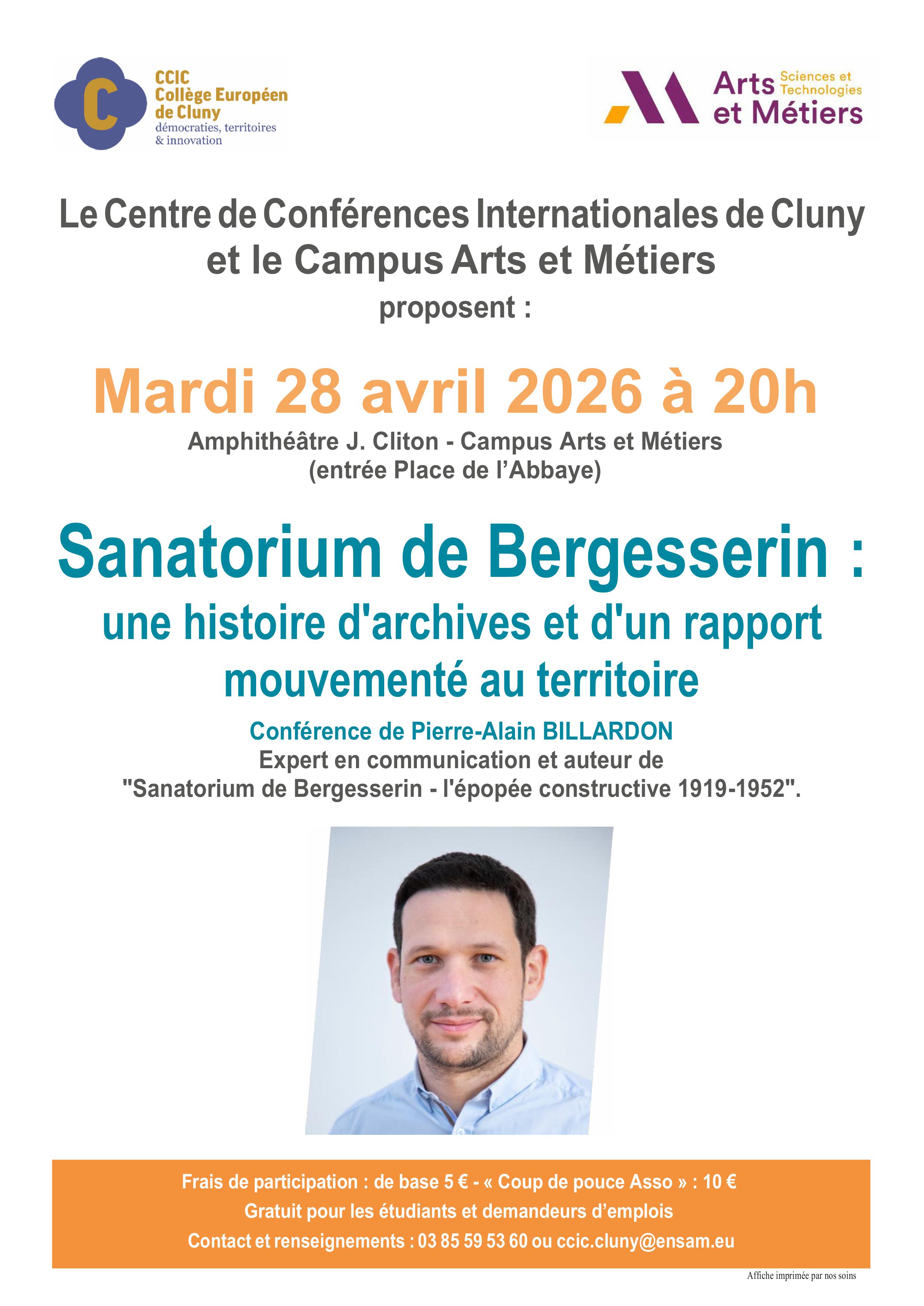 Conférence "Sanatorium de Bergesserin : une histoire d'archives et d'un rapport mouvementé au territoire "