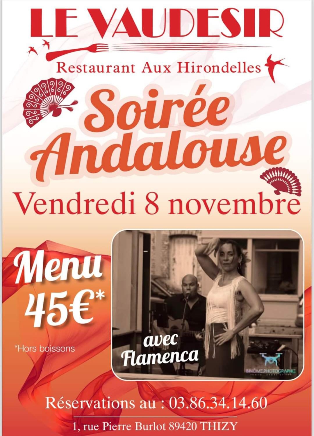 Soirée andalouse - le Vaudésir