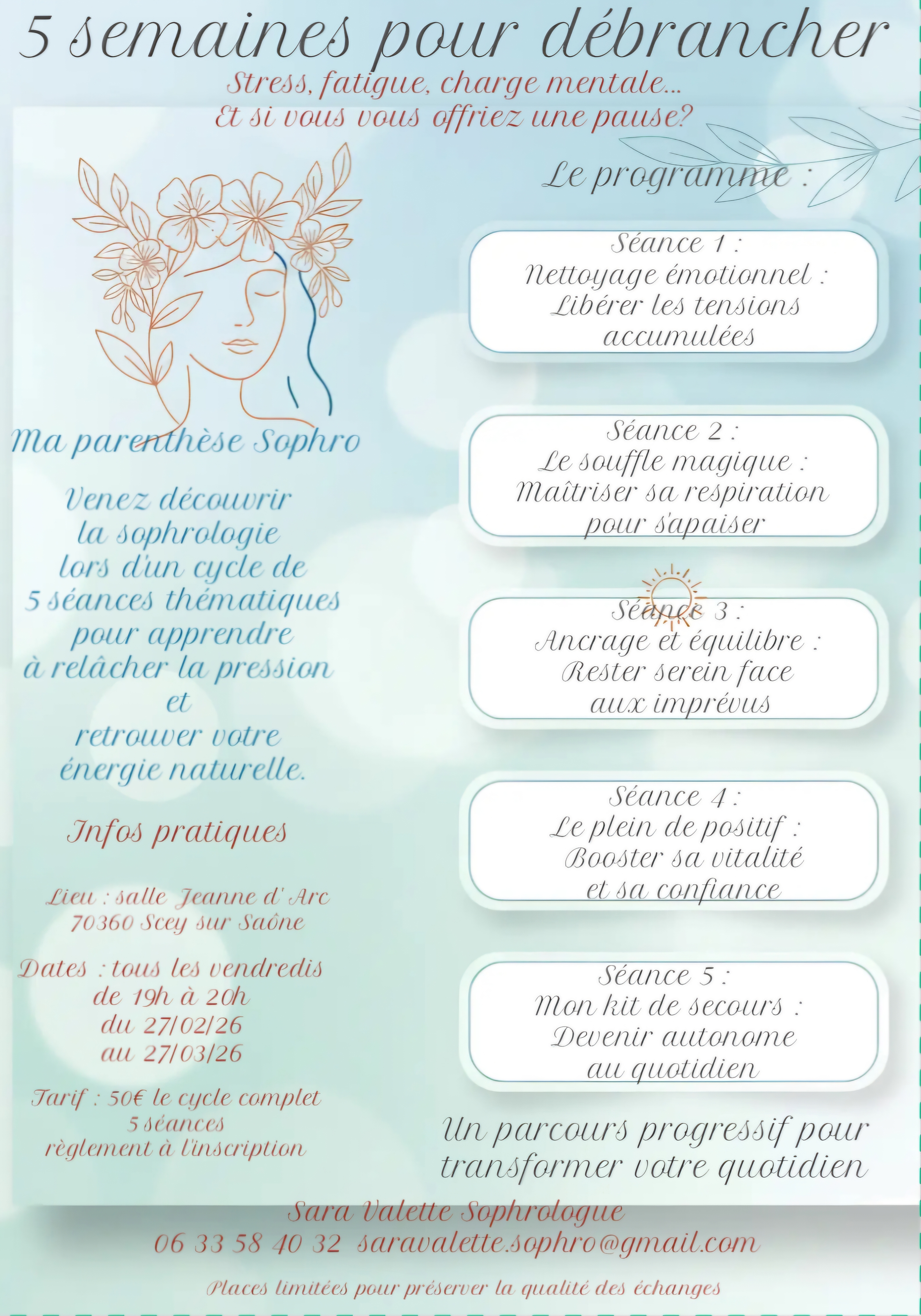 Ateliers Sophrologie : 5 séances pour souffler