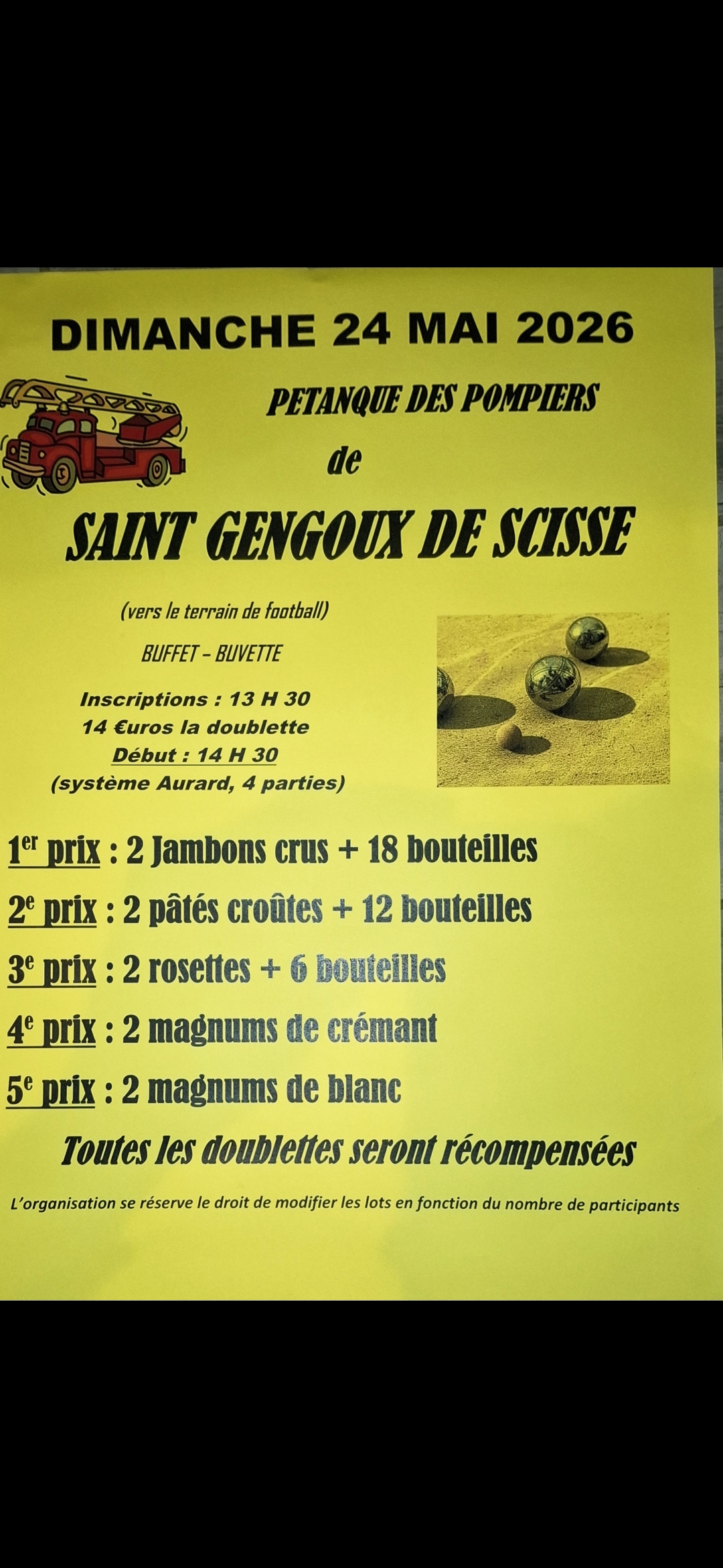 Petanque de l’amicale des pompiers 