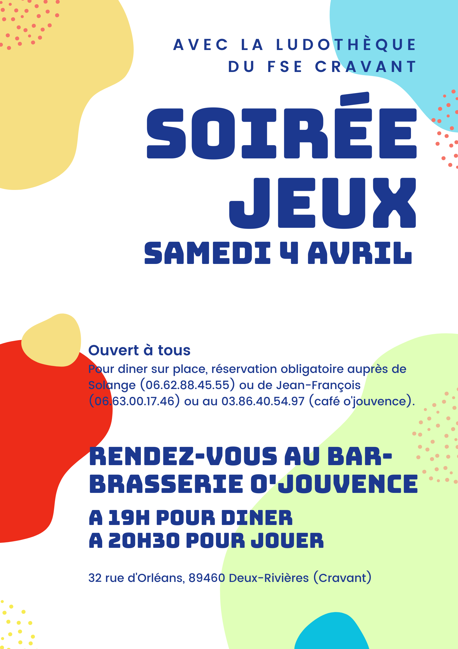 Soirée jeux O'Jouvence
