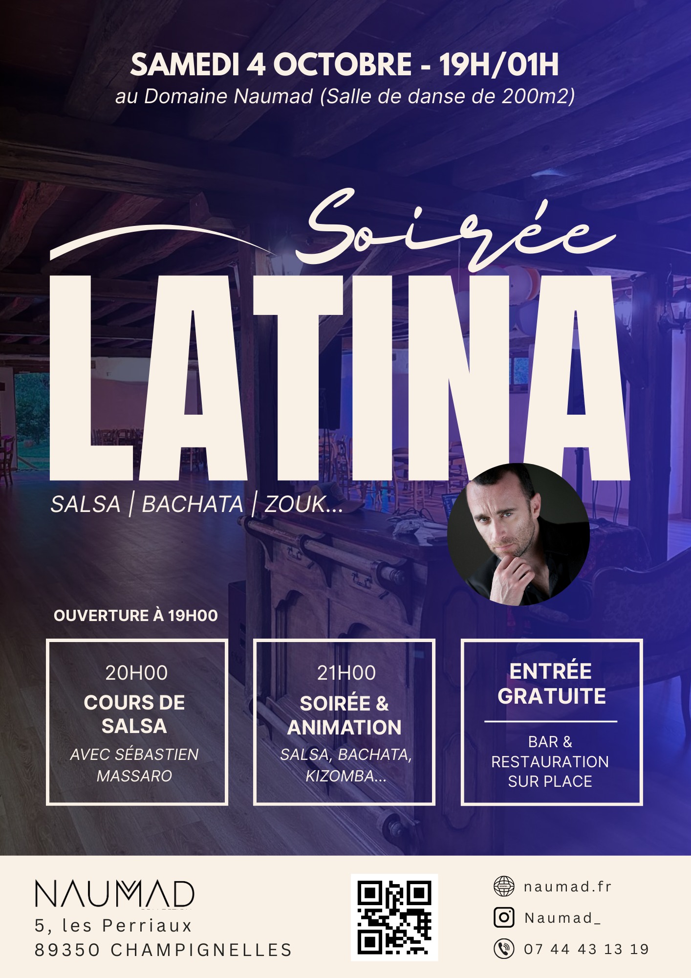 Soirée Latina samedi 4 octobre au Domaine Naumad