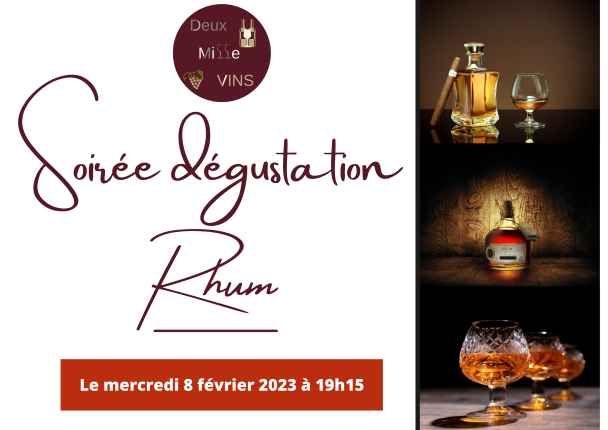 Soirée dégustation Rhum 08-02-23