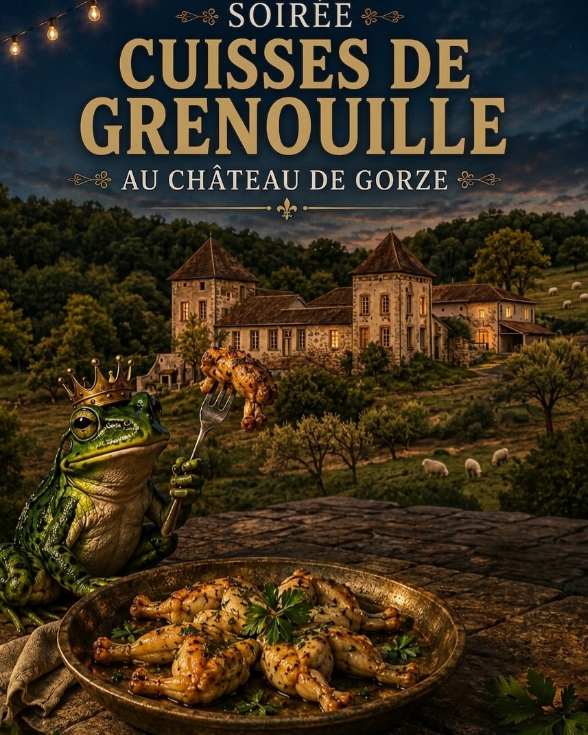 Soirée cuisses de grenouilles au château de Gorze