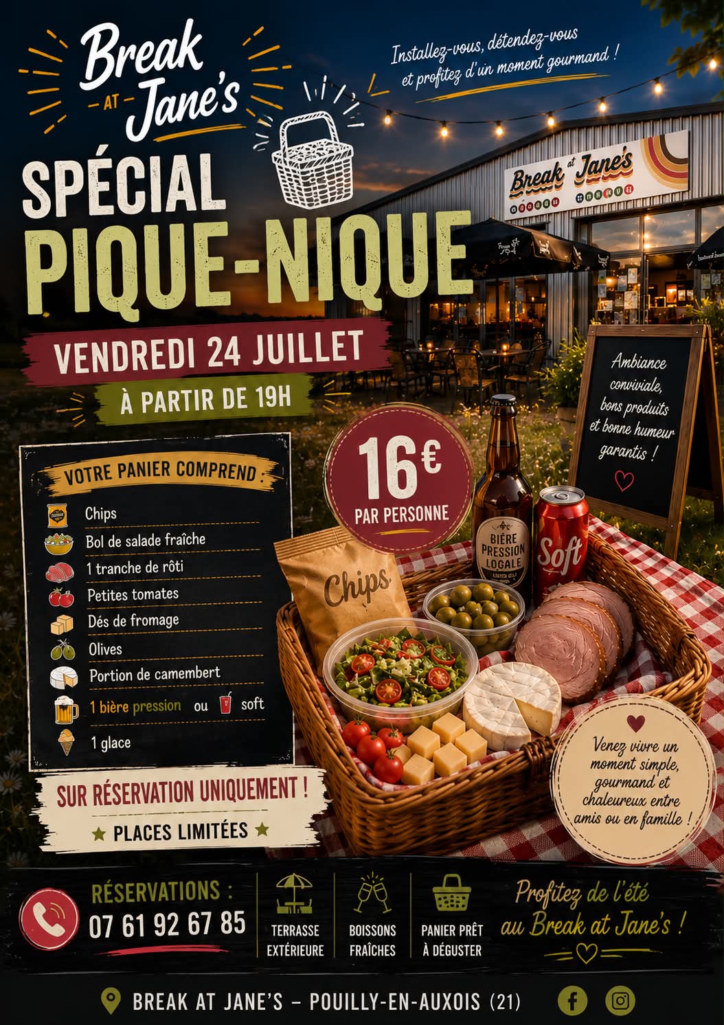Soirée pique nique - 21320 Pouilly en Auxois