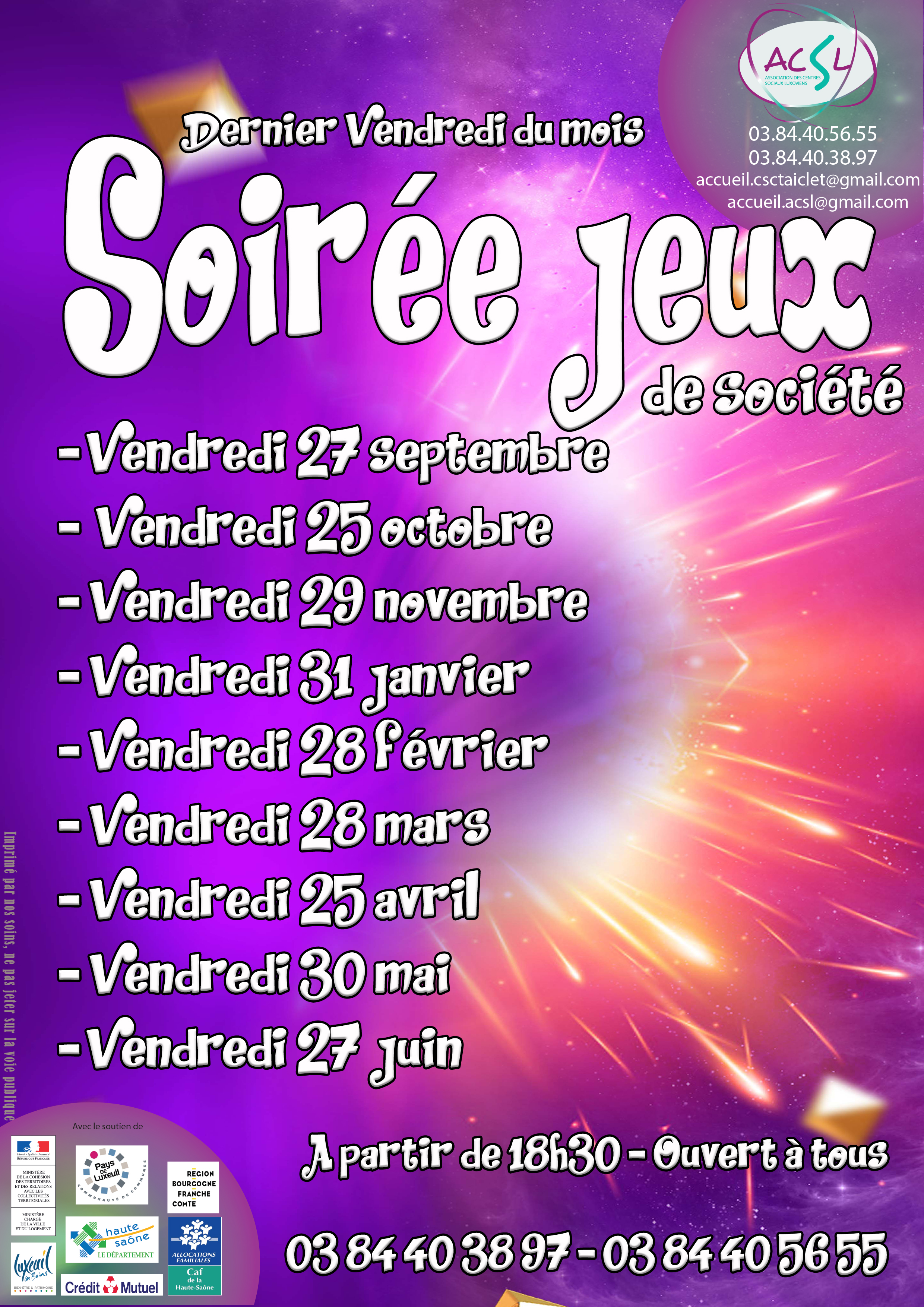 Soirées Jeux ACSL 2024