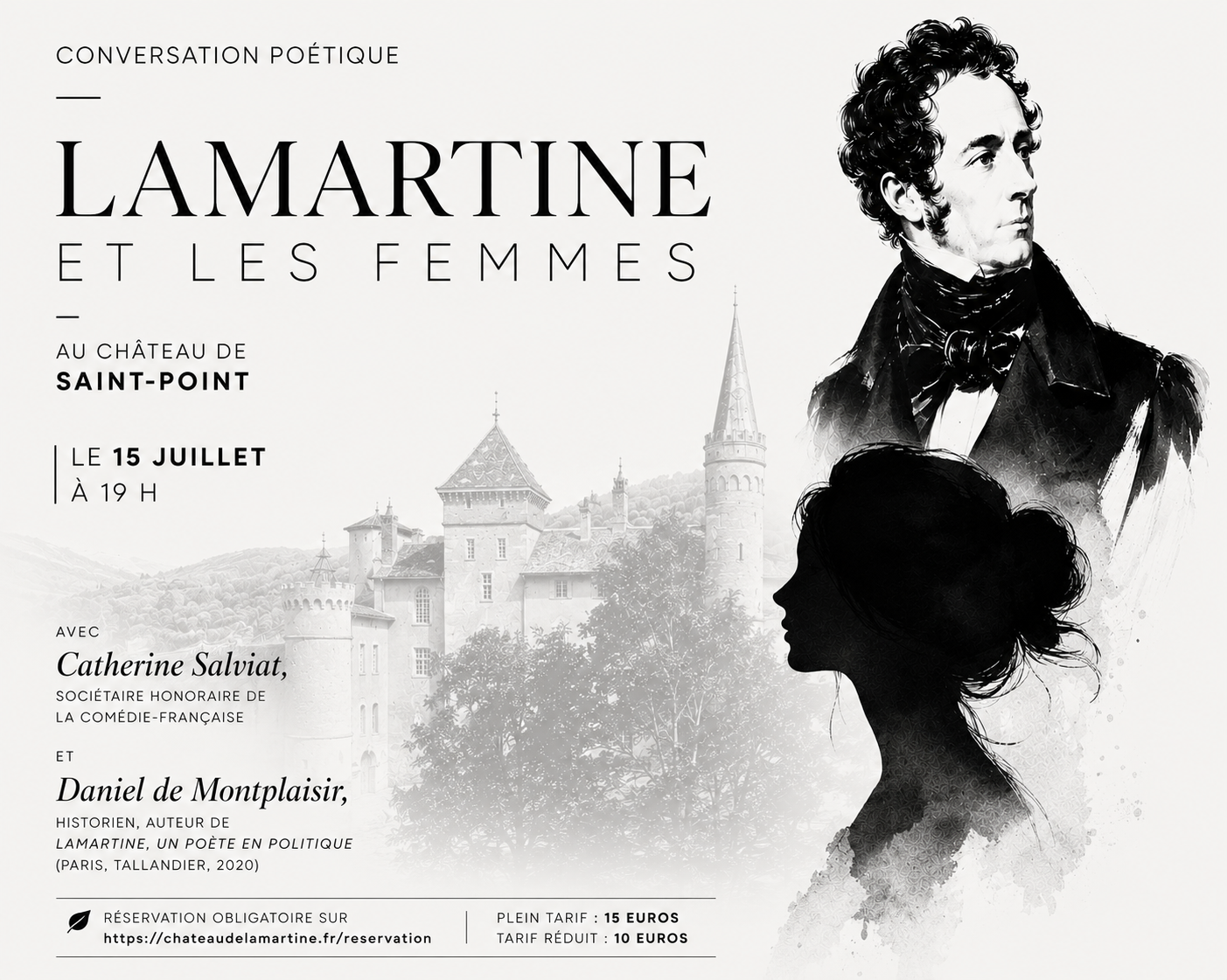 Lamartine et les femmes - Conversation poétique — visuel événement