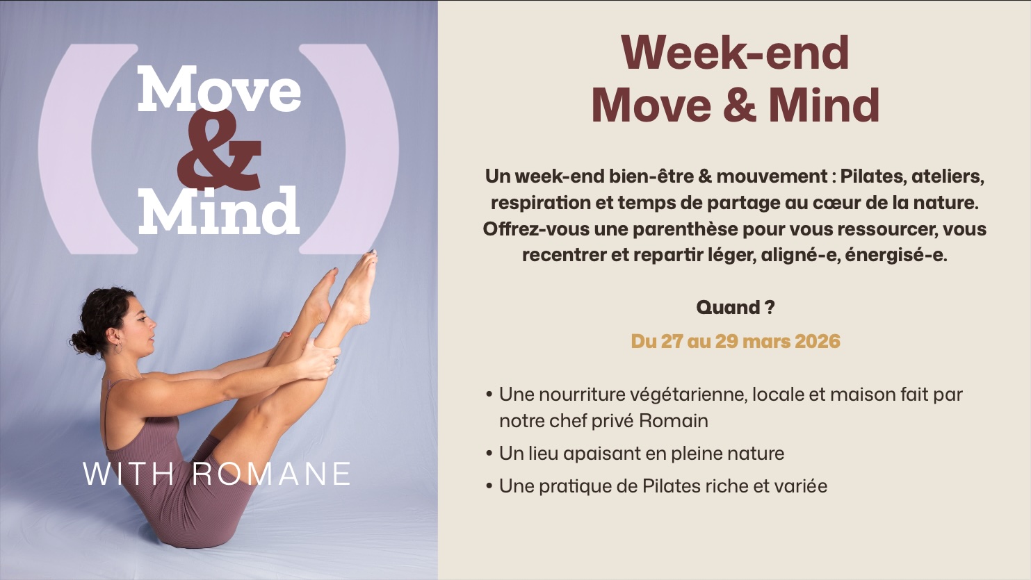 Weekend Move & Mind - retraite Pilates