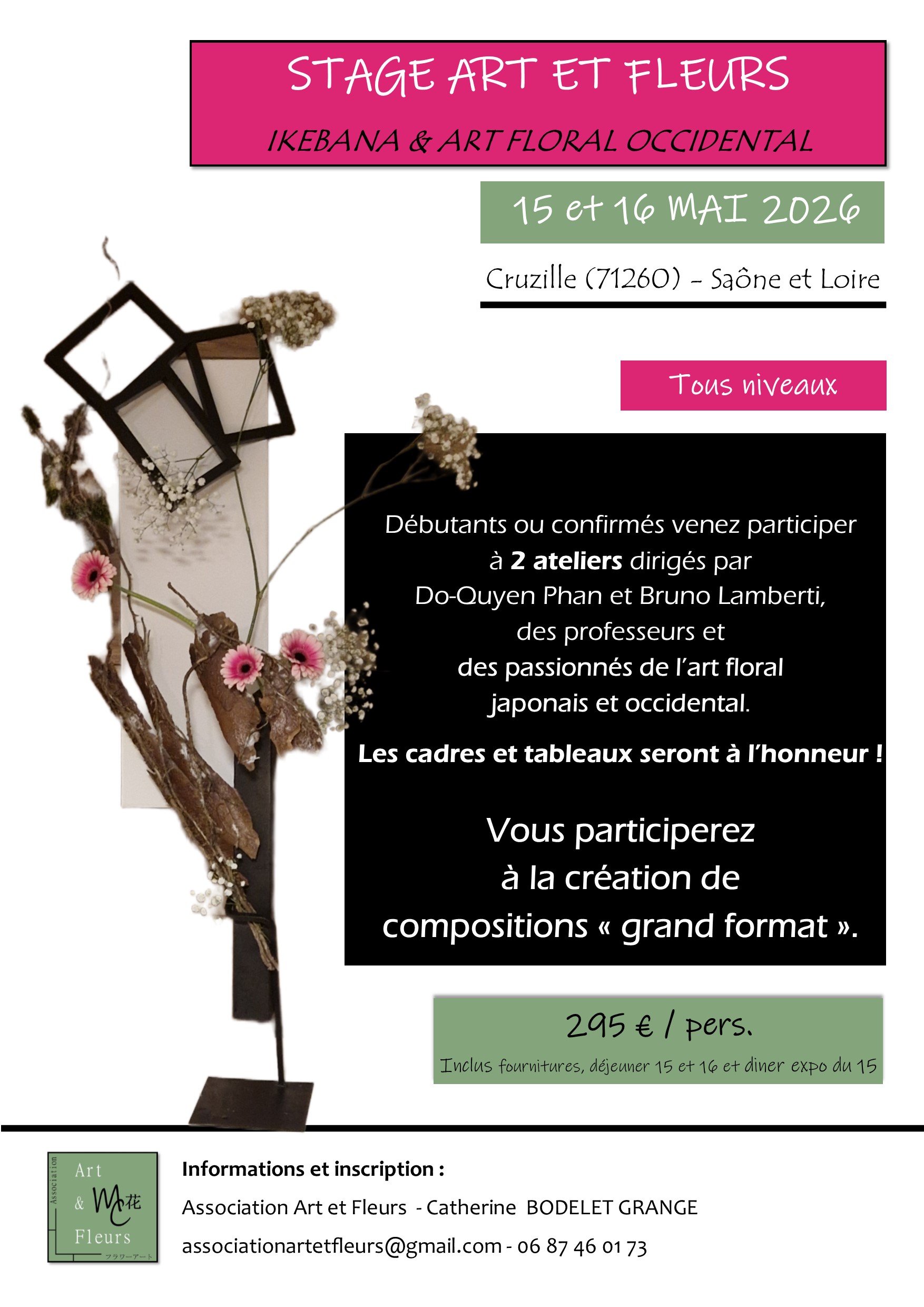 Stage Ikebana et Art floral occidental - 15 et 16 mai 2026