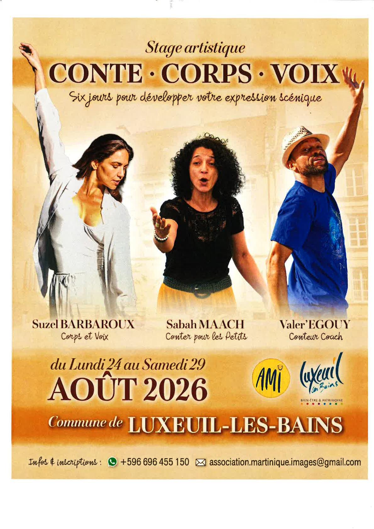 Stage artistique : Conte, corps, voix
