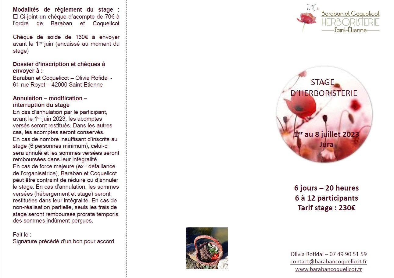 Stage d'herboristerie Les Cernois 2