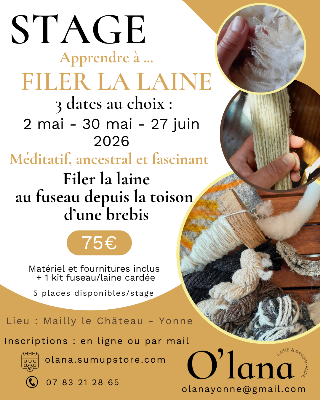 Apprendre à filer la laine