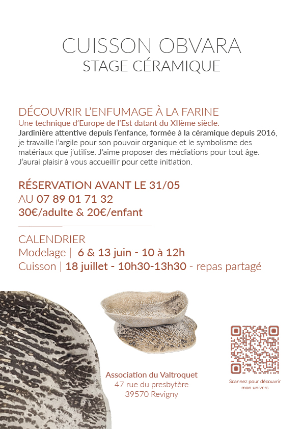 CUISSON OBVARA - STAGE CERAMIQUE