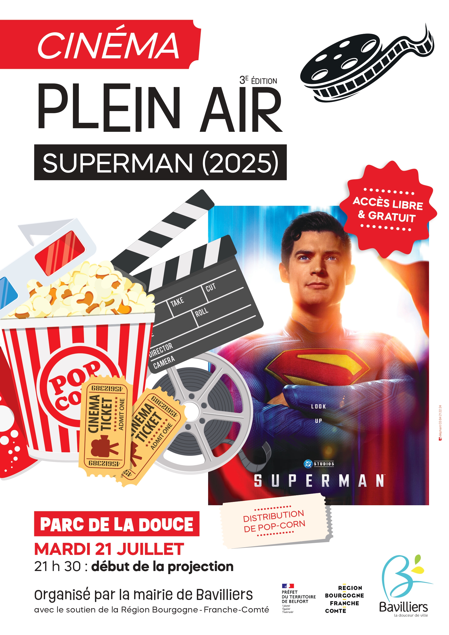 Cinéma en plein air : Superman au Parc de la Douce