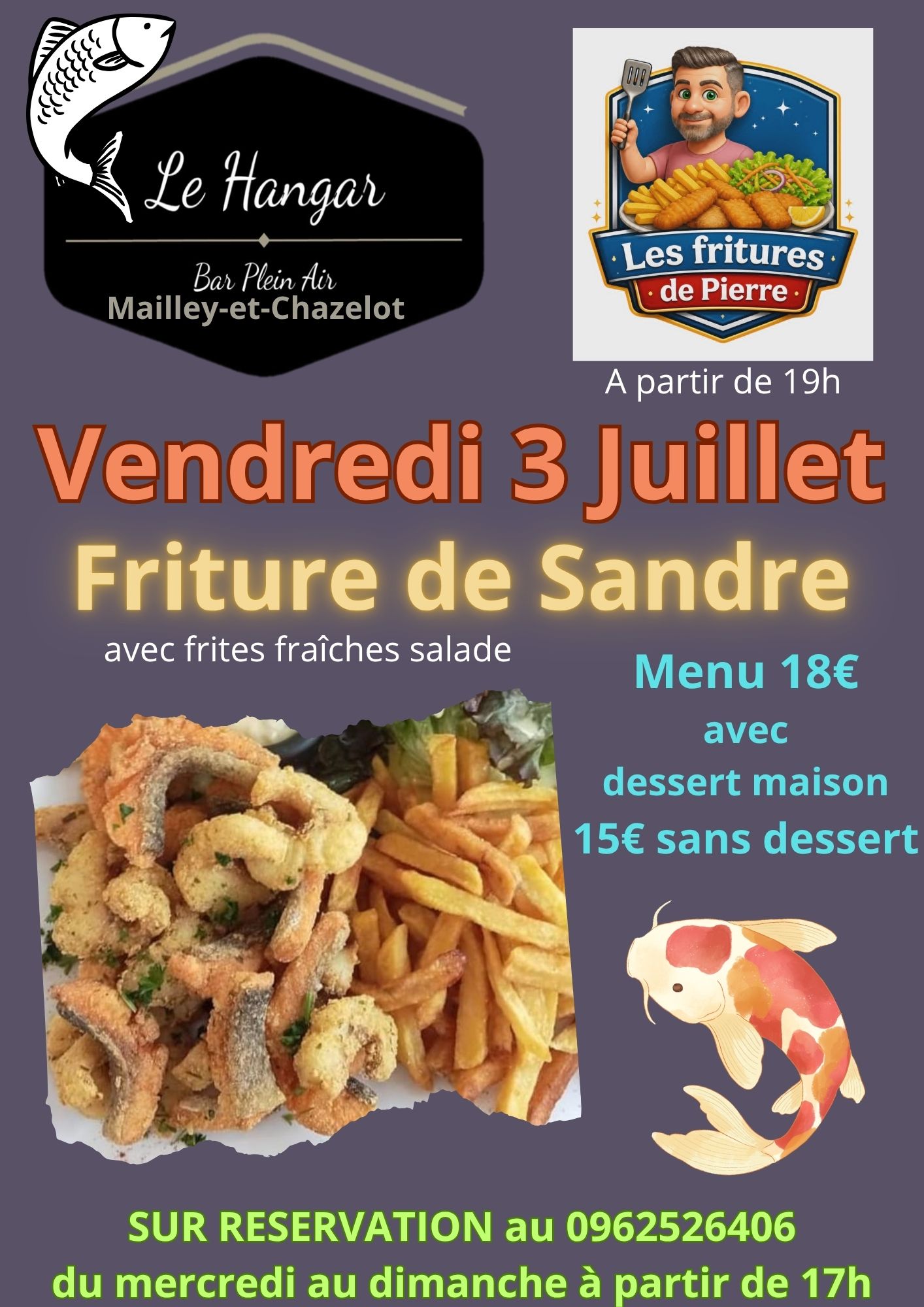 Repas : friture de sandre