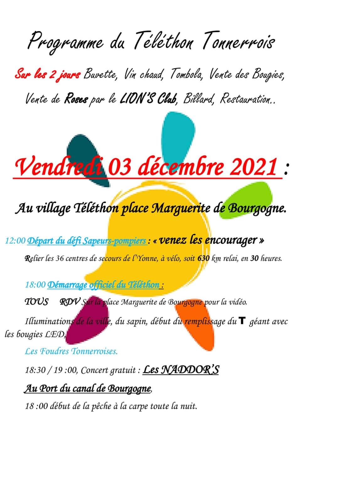 Téléthon Tonnerre 4 dec