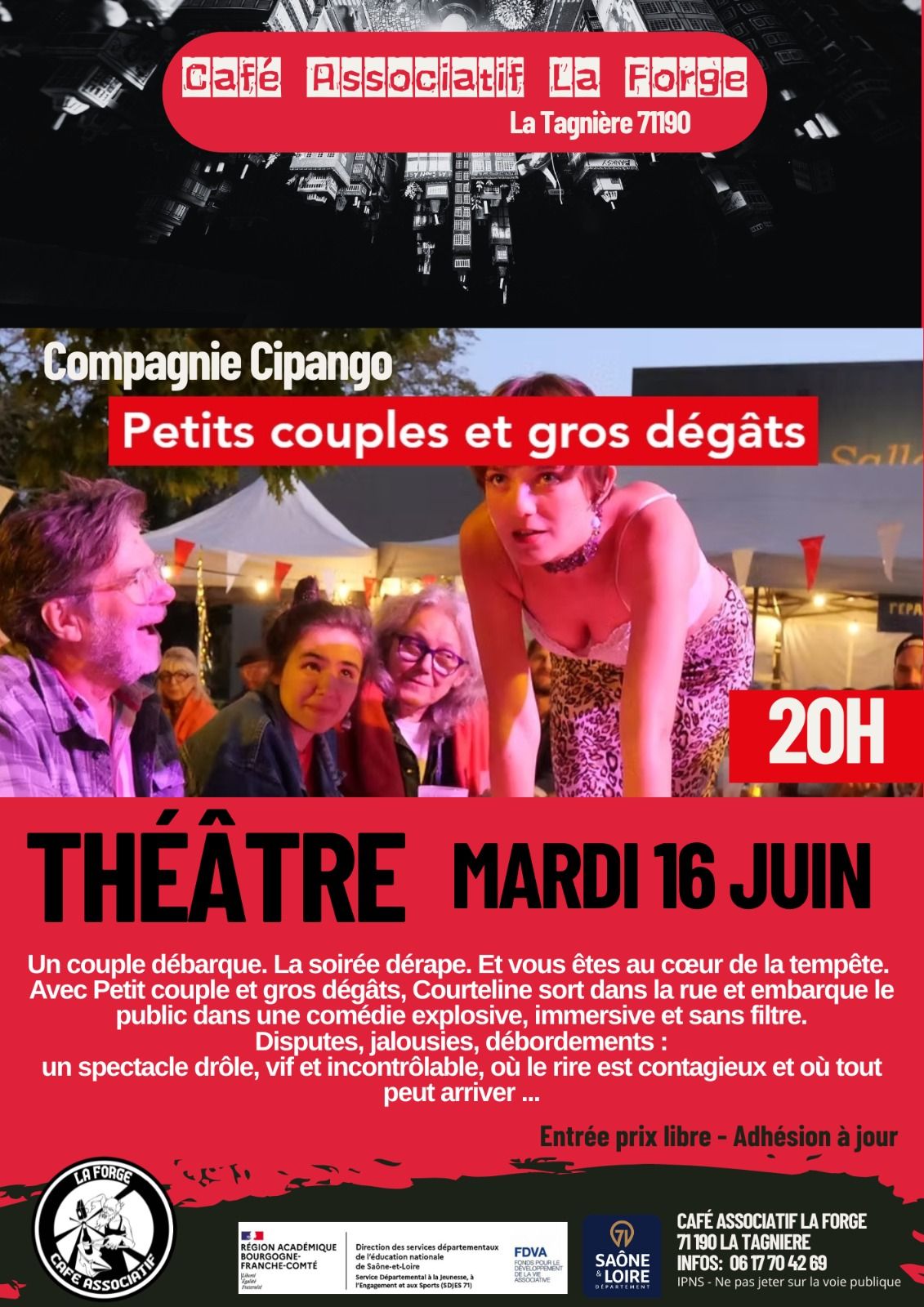 Théâtre - la Compagnie Cipango présente "Petits couples et gros dégâts"