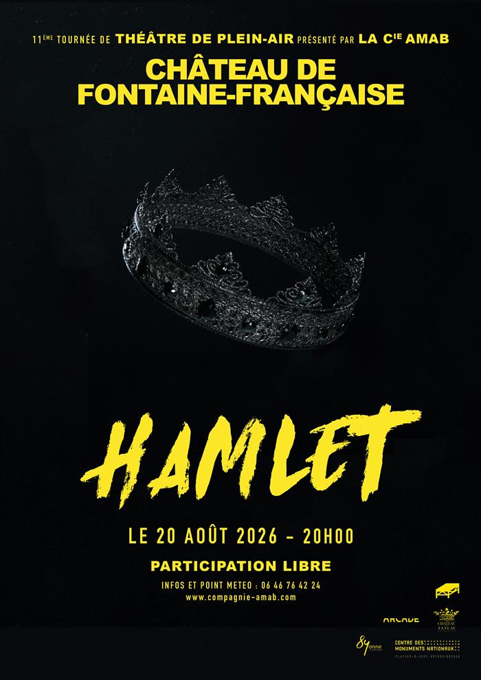 Théâtre de plein-air au Château de Fontaine-Française – HAMLET de Shakespeare par la compagnie AMAB