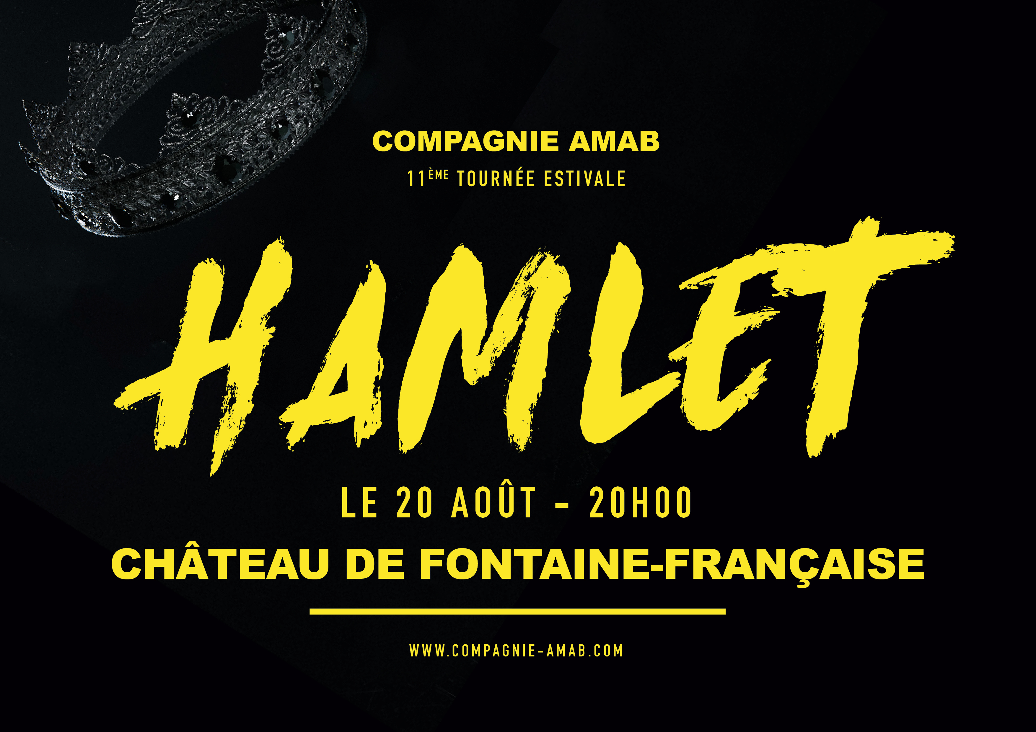 Théâtre de plein-air au Château de Fontaine-Française - HAMLET de Shakespeare par la compagnie AMAB