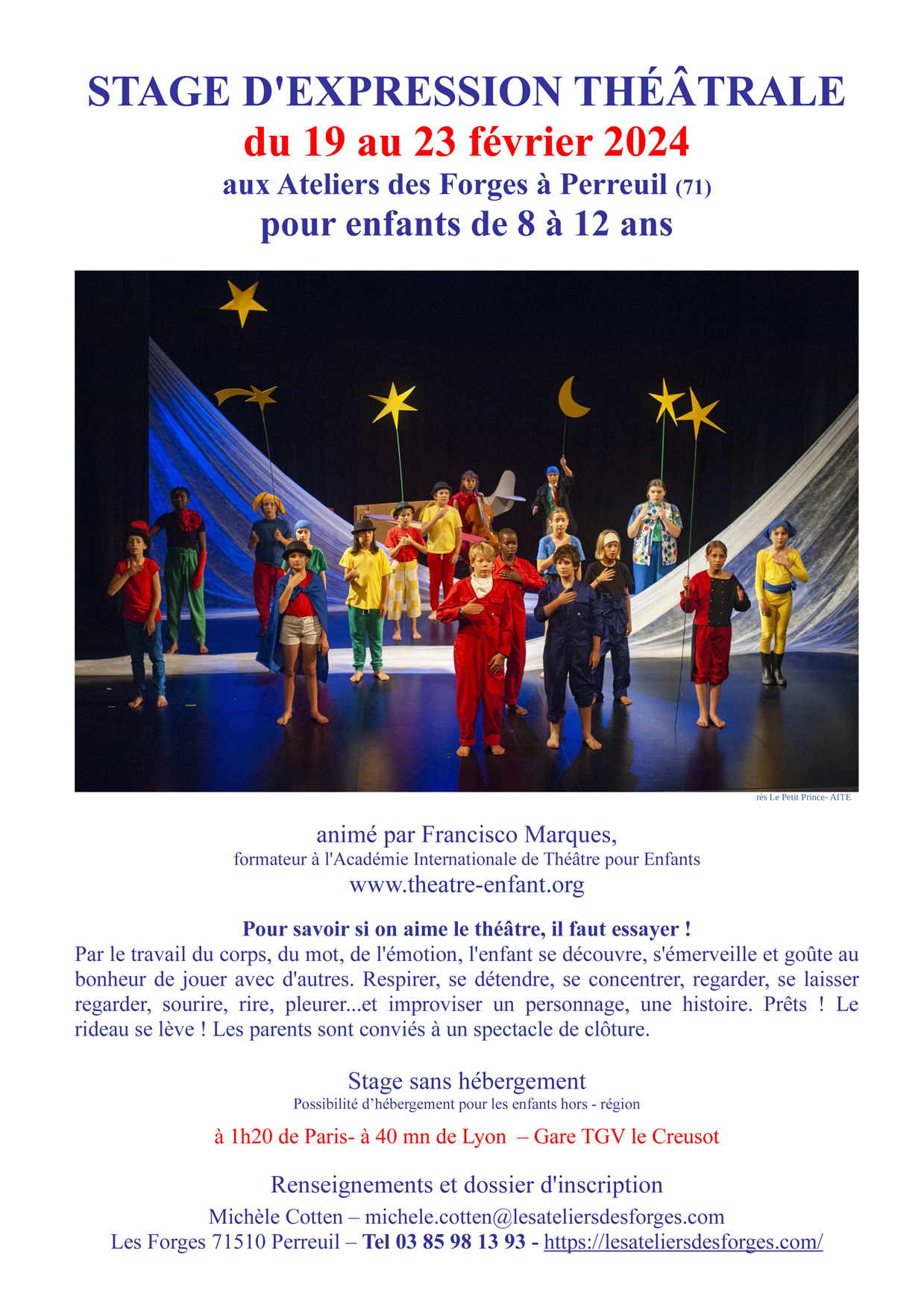 Tract Stage Expression enfants février 2024