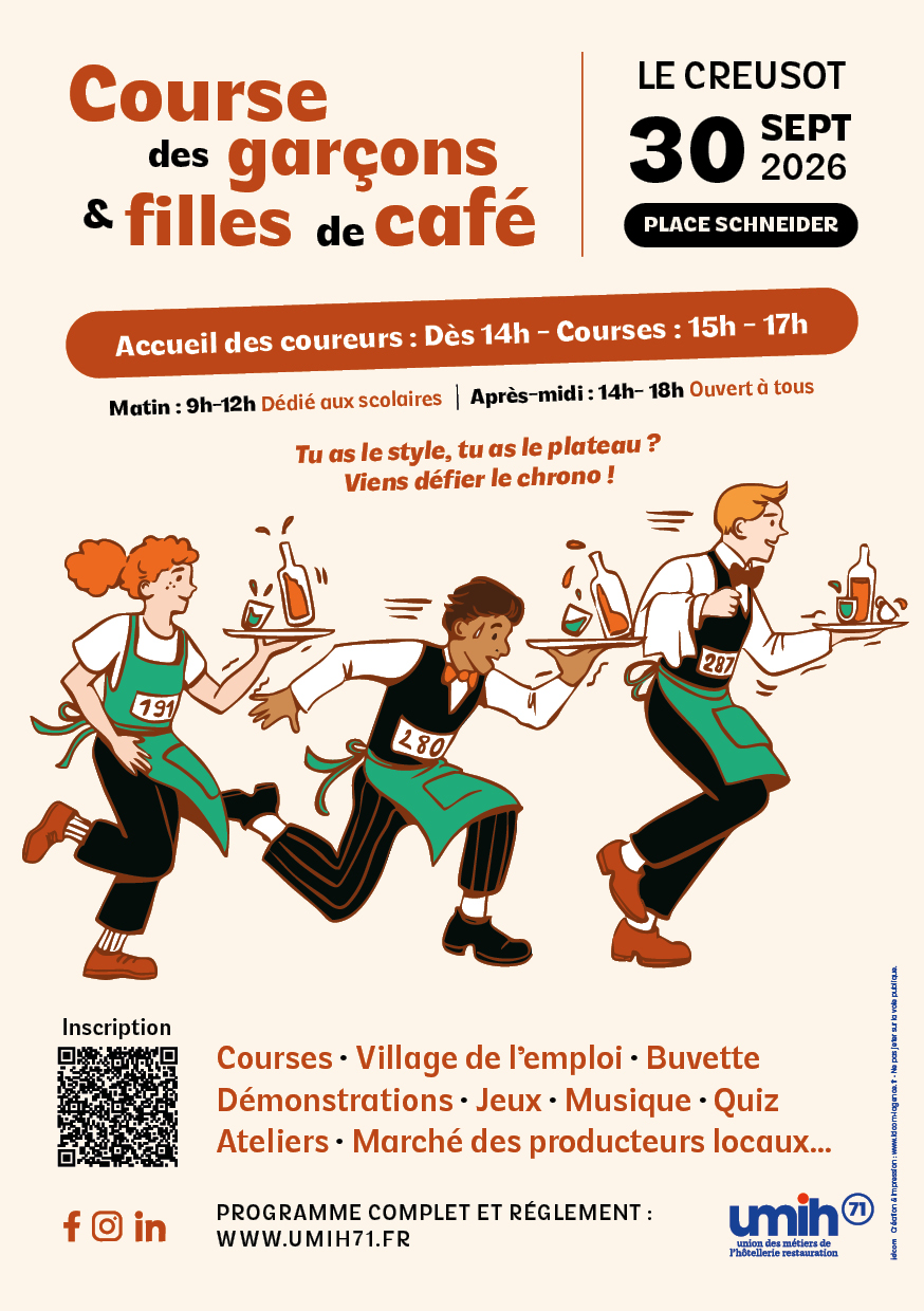Course des garçons et filles de café