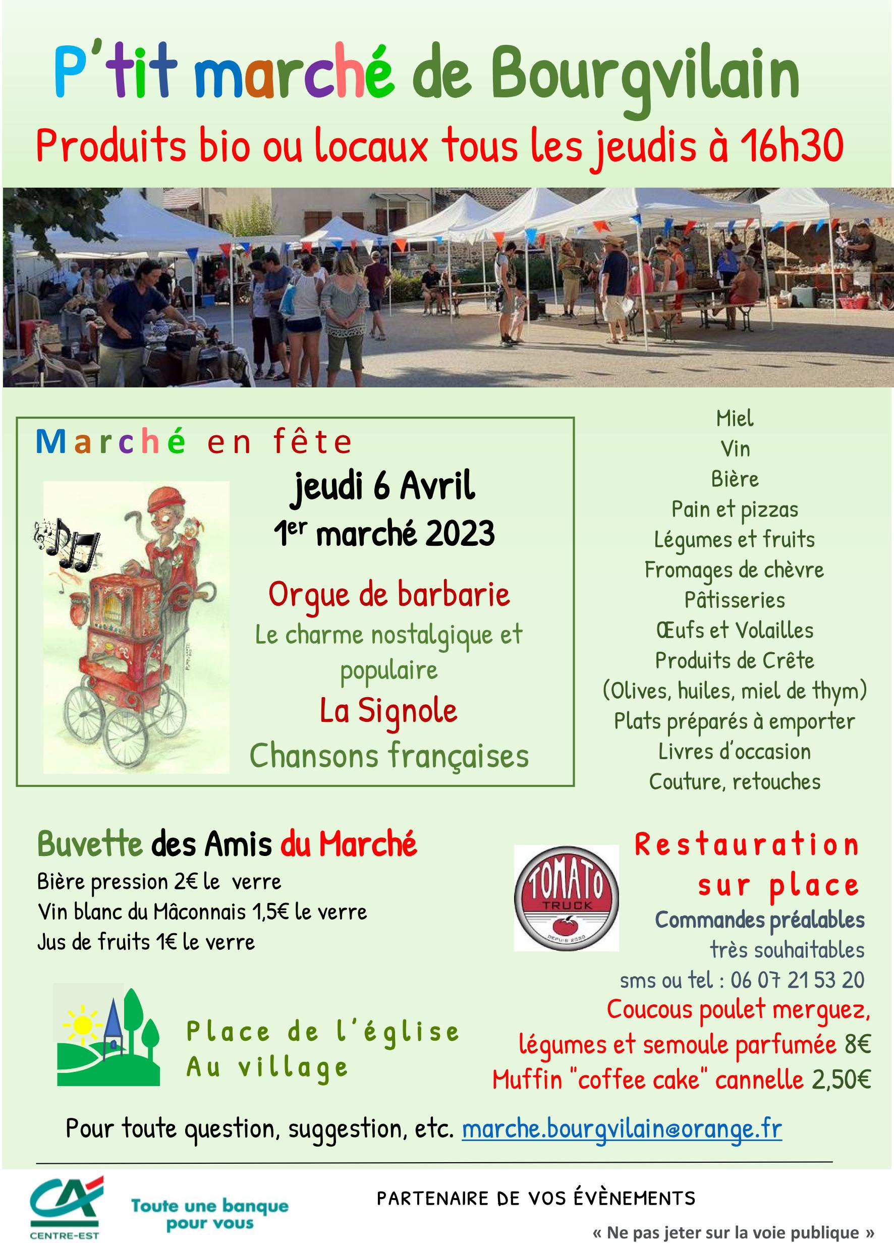 P'tit marché de Bourgvilain