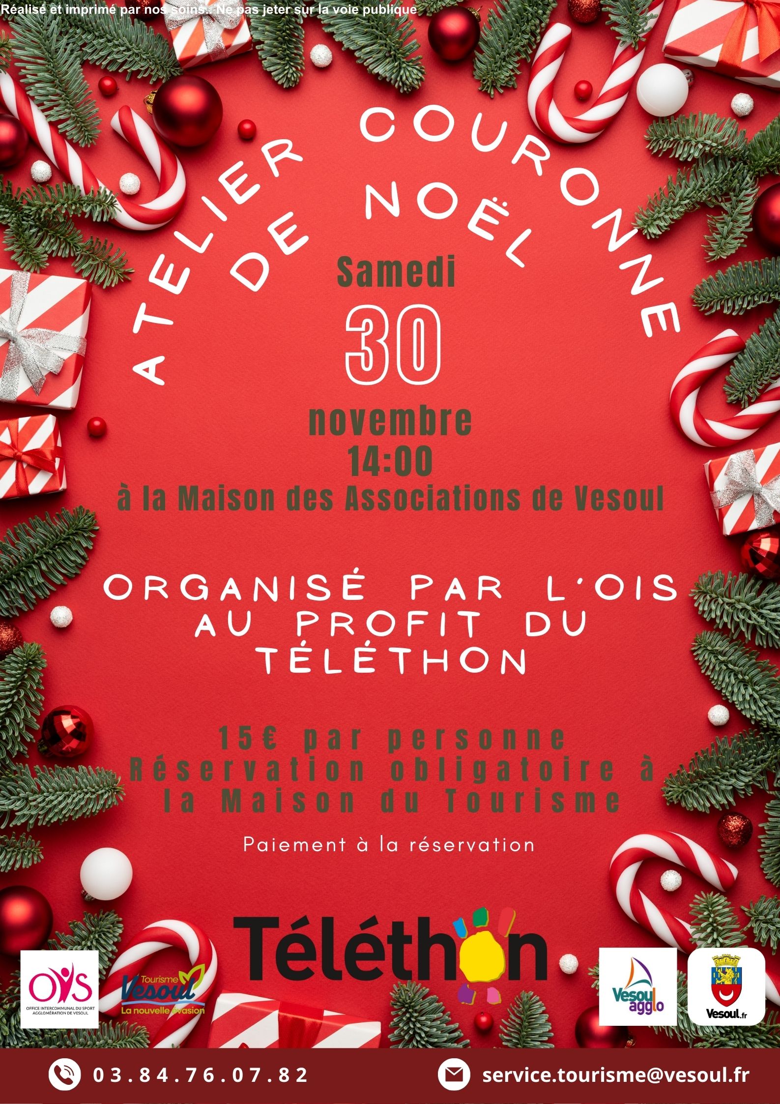 Atelier couronne de Noel 30/11/24