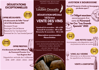 Domaine Loubet-Dewailly - Vente des Vins 2025 :  Dégustation Horizontale  