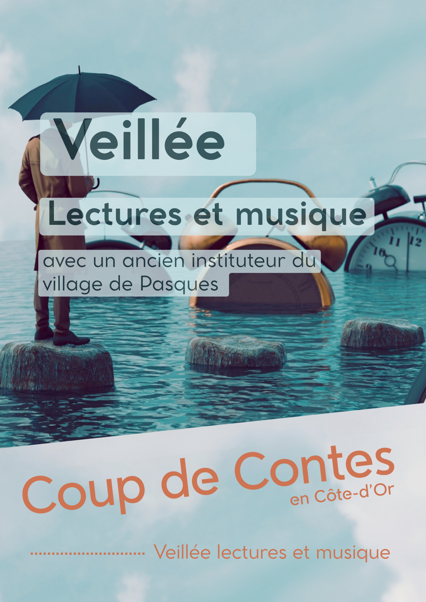 Veillée lectures et musique, avec un ancien instituteur du village