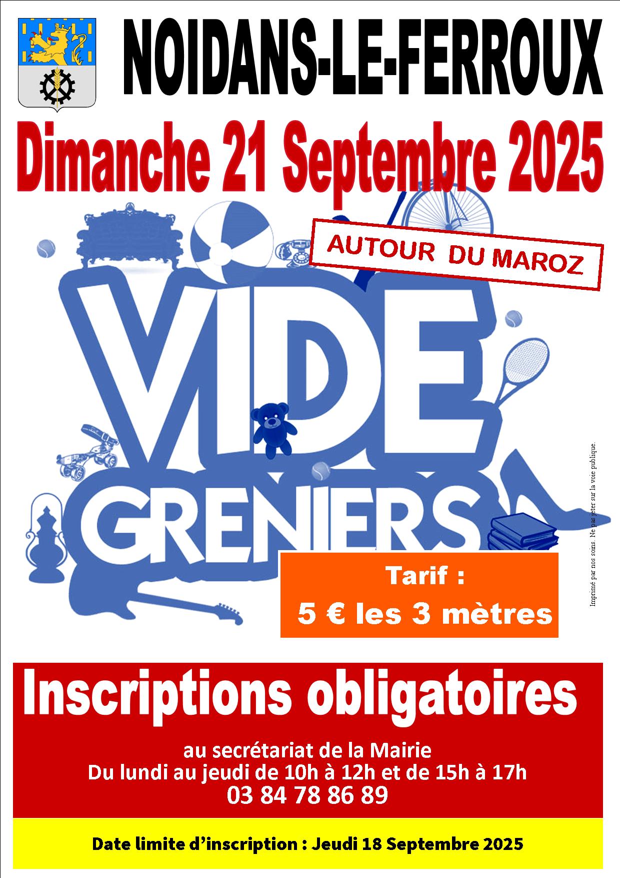VIDE GRENIER Affiche 2025
