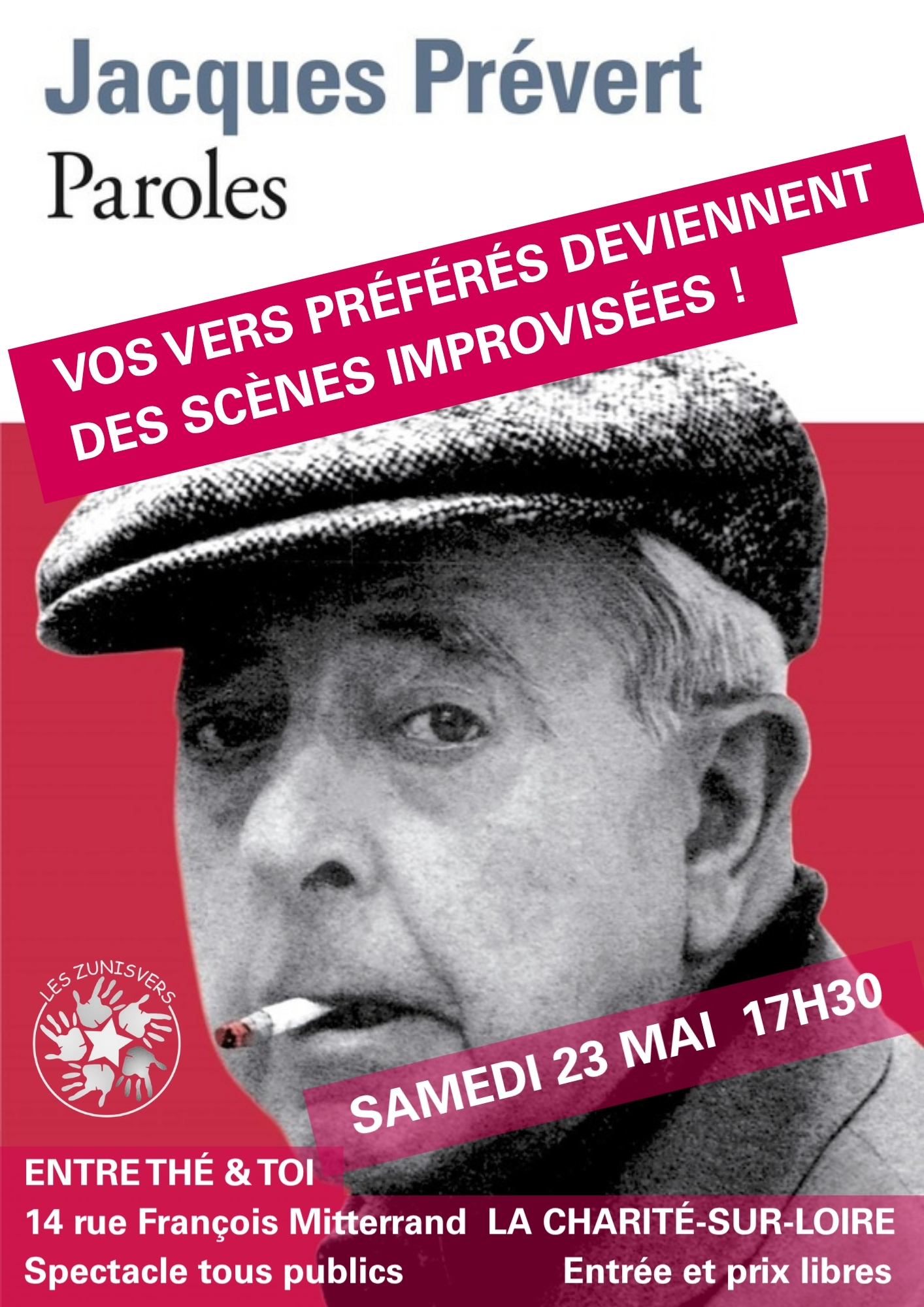 PAROLES de Jacques Prévert, VOS VERS PRÉFÉRÉS DEVIENNENT DES SCÈNES IMPROVISÉES !