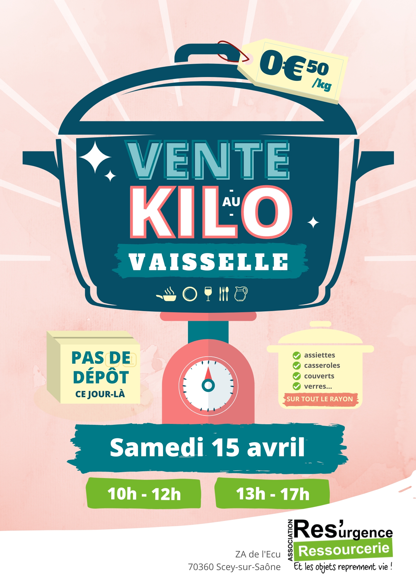 Vaisselle au kilo 15/04